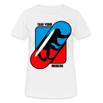 Prenez votre médicament - Monkeys - T-shirt respirant Femme - blanc - Devant - AI Model Female 172 dark (172cm)