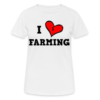 Ich liebe Landwirtschaft - Frauen T-Shirt atmungsaktiv - Weiß - Vorne - AI Model Female 172 dark (172cm)