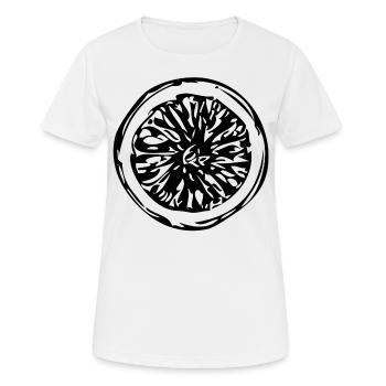 Citron – tranche de citron - T-shirt respirant Femme - blanc - Devant - AI Model Female 172 dark (172cm)