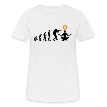 Évolution du Bitcoin - T-shirt respirant Femme - blanc - Devant - AI Model Female 172 dark (172cm)