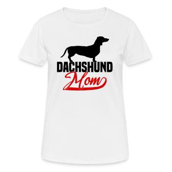 Dachshund Mom - Frauen T-Shirt atmungsaktiv - Weiß - Vorne - AI Model Female 172 dark (172cm)