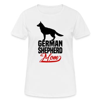 German Shepherd Mom - Women's Breathable T-Shirt - white - Front - AI Model Female 172 dark (172cm)