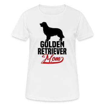 Golden Retriever Mom - Frauen T-Shirt atmungsaktiv - Weiß - Vorne - AI Model Female 172 dark (172cm)