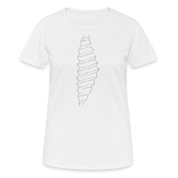 DÉCISION - T-shirt respirant Femme - blanc - Devant - AI Model Female 172 dark (172cm)