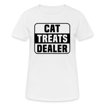 Cat Treats Dealer - Women's Breathable T-Shirt - white - Front - AI Model Female 172 dark (172cm)