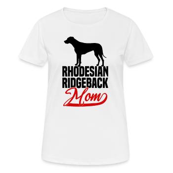 Rhodesian Ridgeback Mom - Women's Breathable T-Shirt - white - Front - AI Model Female 172 dark (172cm)