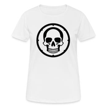 Tribal Symbol: Simple Skull - Women's Breathable T-Shirt - white - Front - AI Model Female 172 dark (172cm)