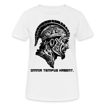 Latin Everything has its time: Roman soldier helmet - Women's Breathable T-Shirt - white - Front - AI Model Female 172 dark (172cm)