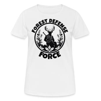 Hirschbulle Mitglied des Wald und Dschungel Schutz - Frauen T-Shirt atmungsaktiv - Weiß - Vorne - AI Model Female 172 dark (172cm)