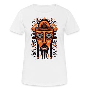 Je rêve, donc je suis, un masque - T-shirt respirant Femme - blanc - Devant - AI Model Female 172 dark (172cm)