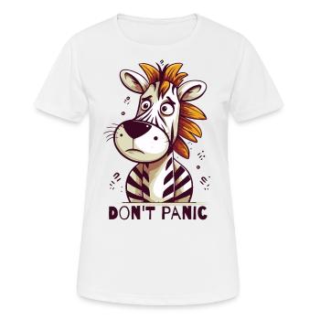 Pas de panique, zèbre ! - T-shirt respirant Femme - blanc - Devant - AI Model Female 172 dark (172cm)