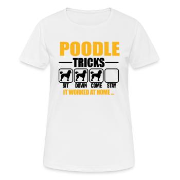 Poodle Tricks - Women's Breathable T-Shirt - white - Front - AI Model Female 172 dark (172cm)