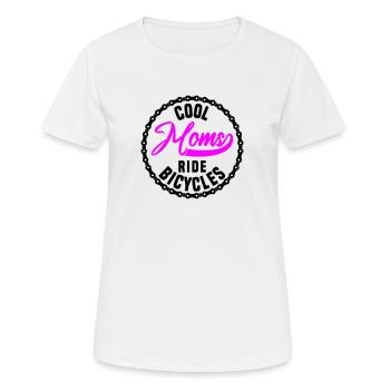 Cool moms ride bicycles - Frauen T-Shirt atmungsaktiv - Weiß - Vorne - AI Model Female 172 dark (172cm)