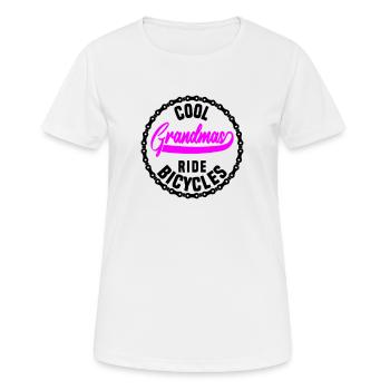 Des mamies cool font du vélo - T-shirt respirant Femme - blanc - Devant - AI Model Female 172 dark (172cm)
