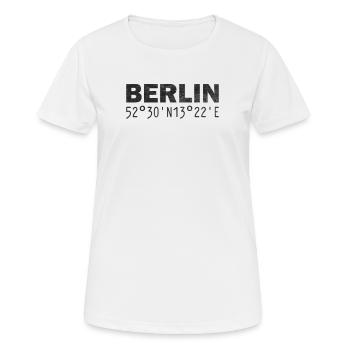 Coordonnées GPS de Berlin - T-shirt respirant Femme - blanc - Devant - AI Model Female 172 dark (172cm)
