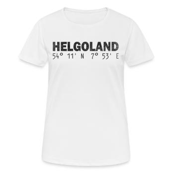 Heligoland Coordinates GPS - Women's Breathable T-Shirt - white - Front - AI Model Female 172 dark (172cm)