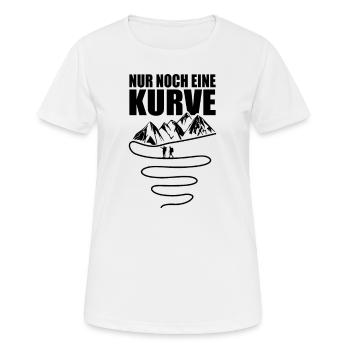 Nur noch eine Kurve - Frauen T-Shirt atmungsaktiv - Weiß - Vorne - AI Model Female 172 dark (172cm)