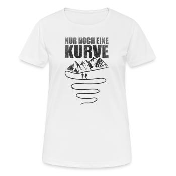 Nur noch eine Kurve - Frauen T-Shirt atmungsaktiv - Weiß - Vorne - AI Model Female 172 dark (172cm)