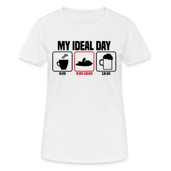 Ma journée parfaite Jet Ski Jet Ski - T-shirt respirant Femme - blanc - Devant - AI Model Female 172 dark (172cm)