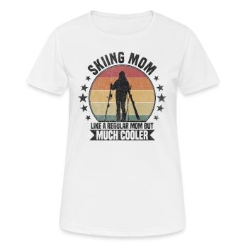 Skiing mom Ski - Frauen T-Shirt atmungsaktiv - Weiß - Vorne - AI Model Female 172 dark (172cm)