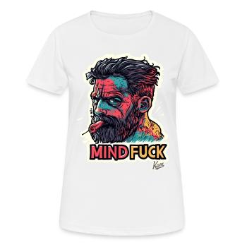 Dur à cuire Mind Fuck - T-shirt respirant Femme - blanc - Devant - AI Model Female 172 dark (172cm)