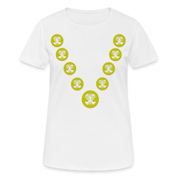 Kette - Frauen T-Shirt atmungsaktiv - Weiß - Vorne - AI Model Female 172 dark (172cm)