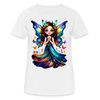 Charmante Fée Papillon - T-shirt respirant Femme - blanc - Devant - AI Model Female 172 dark (172cm)