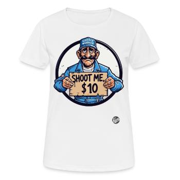 Parodie d’Al-Bundy Dad-Life - T-shirt respirant Femme - blanc - Devant - AI Model Female 172 dark (172cm)