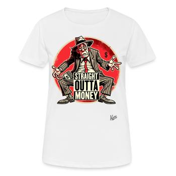 Fauché et plus d’argent - T-shirt respirant Femme - blanc - Devant - AI Model Female 172 dark (172cm)