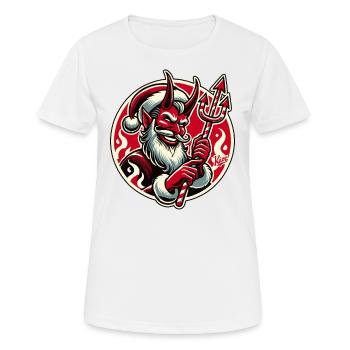 le méchant de la canne à sucre diable Père Noël - T-shirt respirant Femme - blanc - Devant - AI Model Female 172 dark (172cm)
