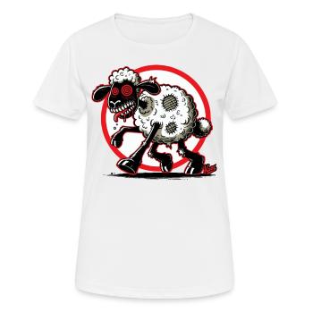 Schere das Zombie-Schaf! - Frauen T-Shirt atmungsaktiv - Weiß - Vorne - AI Model Female 172 dark (172cm)