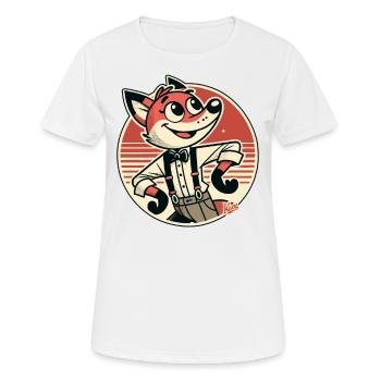 Renard drôle et charmant - T-shirt respirant Femme - blanc - Devant - AI Model Female 172 dark (172cm)