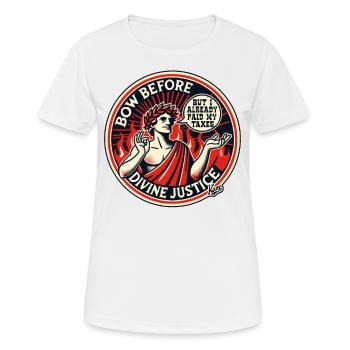 Purgatory and Divine Justice, Taxes - Women's Breathable T-Shirt - white - Front - AI Model Female 172 dark (172cm)