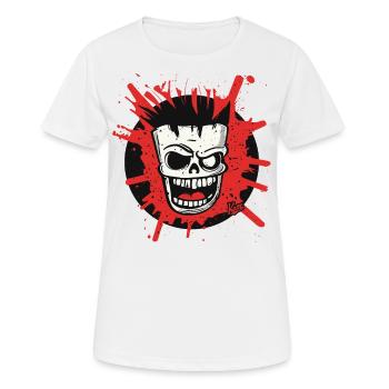 Masque de crâne du chaos Freak - T-shirt respirant Femme - blanc - Devant - AI Model Female 172 dark (172cm)