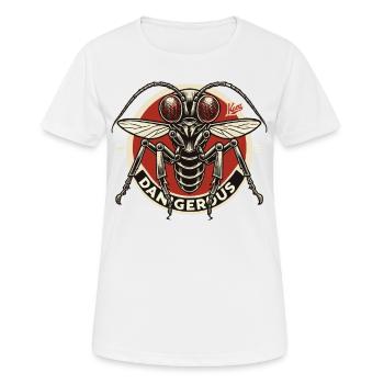 Mouche insecte dangereuse - T-shirt respirant Femme - blanc - Devant - AI Model Female 172 dark (172cm)