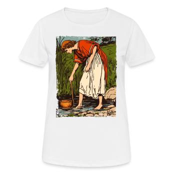 Mittelalterliches Leben am Fluss - Frauen T-Shirt atmungsaktiv - Weiß - Vorne - AI Model Female 172 dark (172cm)