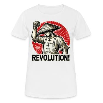 Rice and Rice Farmers Revolution Fist Up - Women's Breathable T-Shirt - white - Front - AI Model Female 172 dark (172cm)