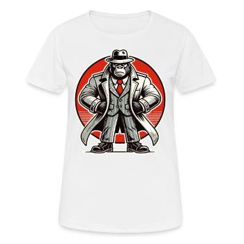 Detektiv-Gorilla - Frauen T-Shirt atmungsaktiv - Weiß - Vorne - AI Model Female 172 dark (172cm)
