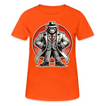 Détective Gorille - T-shirt respirant Femme - orange néon - Devant - AI Model Female 172 dark (172cm)