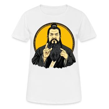 Parodie du philosophe chinois Confucius - T-shirt respirant Femme - blanc - Devant - AI Model Female 172 dark (172cm)