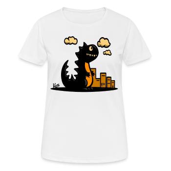 Riesige Baby-Echse - Frauen T-Shirt atmungsaktiv - Weiß - Vorne - AI Model Female 172 dark (172cm)