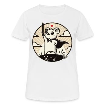 Héros souris avec cape - T-shirt respirant Femme - blanc - Devant - AI Model Female 172 dark (172cm)
