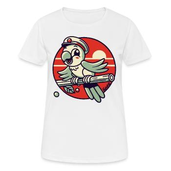Capitaine Perroquet de la jungle - T-shirt respirant Femme - blanc - Devant - AI Model Female 172 dark (172cm)