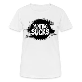 Peindre, c’est bête - T-shirt respirant Femme - blanc - Devant - AI Model Female 172 dark (172cm)