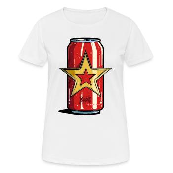 Erfrischende Soda-Getränke-Dose - Frauen T-Shirt atmungsaktiv - Weiß - Vorne - AI Model Female 172 dark (172cm)
