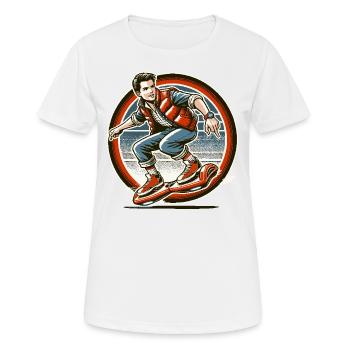 L’hoverboard, c’est un plaisir intemporel - T-shirt respirant Femme - blanc - Devant - AI Model Female 172 dark (172cm)