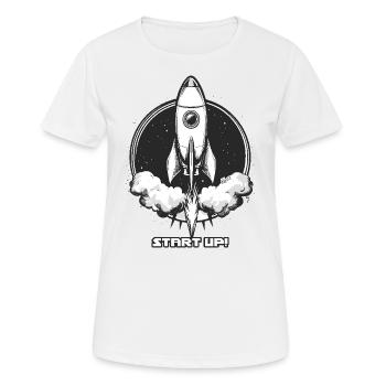 Start-up Rocket - T-shirt respirant Femme - blanc - Devant - AI Model Female 172 dark (172cm)