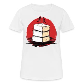Une pile de tofu japonais - T-shirt respirant Femme - blanc - Devant - AI Model Female 172 dark (172cm)