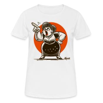 Big Mama te gronde - T-shirt respirant Femme - blanc - Devant - AI Model Female 172 dark (172cm)