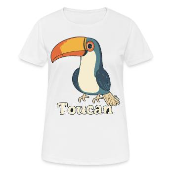 Farbenfroher Tukan - Frauen T-Shirt atmungsaktiv - Weiß - Vorne - AI Model Female 172 dark (172cm)